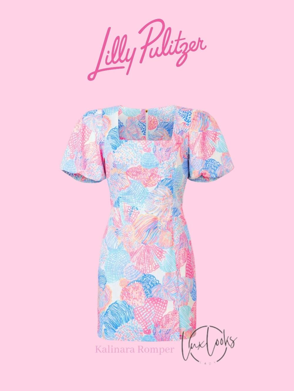 🌺EUC Lilly Pulitzer Kalinara Seashell Romper Dress Pastel Resort Beach Vibes🌺
